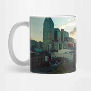 Cool sunset photography of Nashville Tennessee skyline sunset sky USA city break Mug